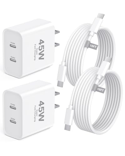 iPhone 17 16 Charger Fast Charging, 45W Dual USB C Charger Block and Cable