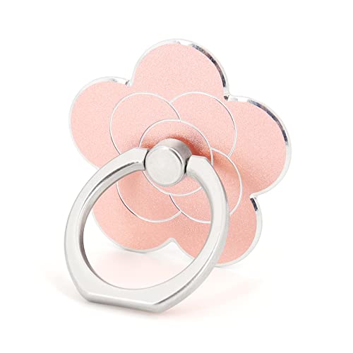 LaMignonne Cell Phone Ring Holder Flower Finger Ring Grip Stand 360° Rotation 180° Flip Universal Kickstand Compatible with All Smartphones (Rose Gold) - color: Rose Gold