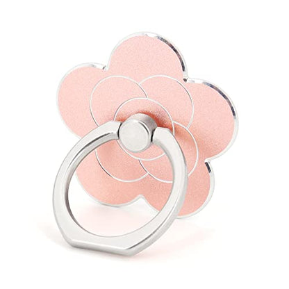 LaMignonne Cell Phone Ring Holder Flower Finger Ring Grip Stand 360° Rotation 180° Flip Universal Kickstand Compatible with All Smartphones (Rose Gold) - color: Rose Gold