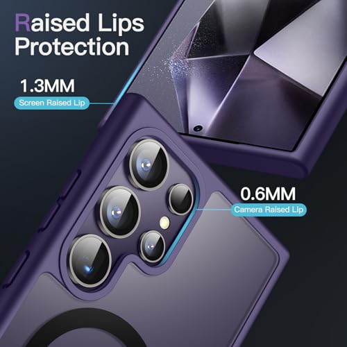 JETech Magnetic Case for Samsung Galaxy S24 Ultra, Titanium Violet - color: Titanium Violet, size: Galaxy S24 Ultra