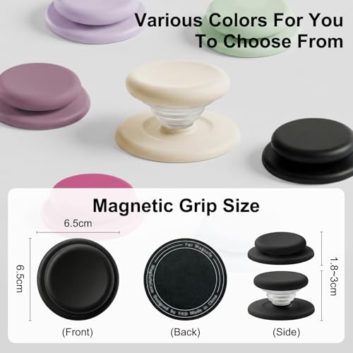 MOROCK Grip for Kindle with Kickstand and Magnetic Stand, Soft Silicone Magnetic Finger Grip for Kindle, iPhone and Smartphone, Cute Magnetic eReaders Holder, Black - color: Black