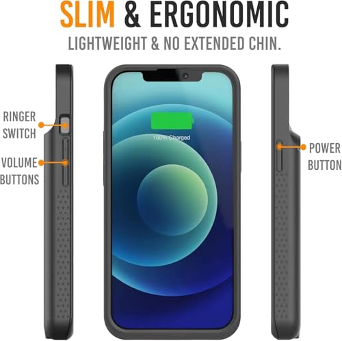 Alpatronix Battery Case for iPhone 17 Pro Max, Portable Strong Slim Protective Extended Charger Cover, 15W Fast Charging, High Capacity with Wireless Charging Case. Black - size: Apple iPhone 17 Pro Max