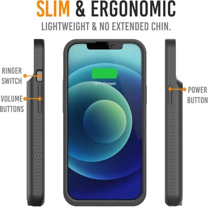 Alpatronix Battery Case for iPhone 17 Pro Max, Portable Strong Slim Protective Extended Charger Cover, 15W Fast Charging, High Capacity with Wireless Charging Case. Black - size: Apple iPhone 17 Pro Max