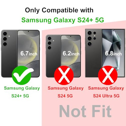 TENOC Phone Case for Samsung Galaxy S24+ Plus, Clear Case Shockproof Protective Bumper Slim Cover - color: Clear, size: S24 Plus