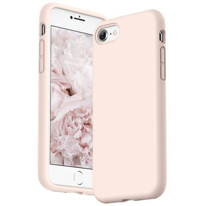 SURPHY Designed for iPhone SE Case, iPhone 8 Case, iPhone 7 Case, Liquid Silicone Phone Case for iPhone se 3rd 2nd SE 2022 SE 2020, Light Pink - color: Light Pink