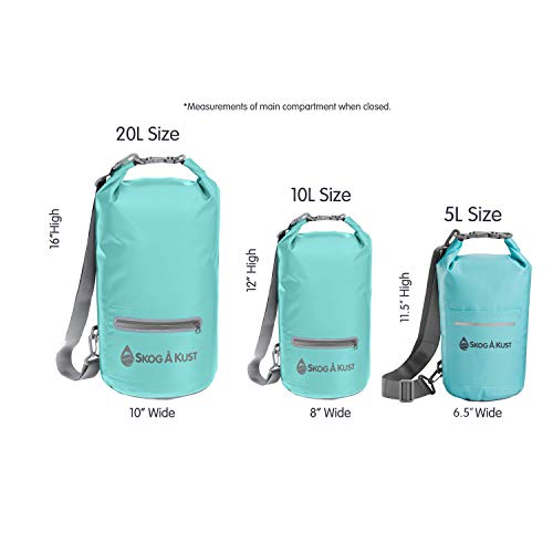 Skog Å Kust DrySak Roll Top Waterproof Bag, 5, 10 & 20 Liter - color: Mint, size: 10 Liter