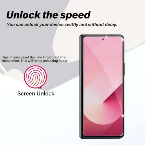 BIGFACE galaxy Z Fold 6 Screen Protector + Camera Lens Protectors, [2 + 2 Pack] HD Clarity Premium Tempered Glass,9H Hardness, 3D Touch Accuracy, Anti-Bubble Anti-Scratch Film - size: Galaxy Z Fold 6(6.2")