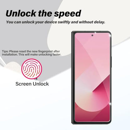 BIGFACE galaxy Z Fold 6 Screen Protector + Camera Lens Protectors, [2 + 2 Pack] HD Clarity Premium Tempered Glass,9H Hardness, 3D Touch Accuracy, Anti-Bubble Anti-Scratch Film - size: Galaxy Z Fold 6(6.2")