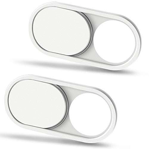 CloudValley Laptop Webcam Cover Slide, Metal 0.023 Inch Ultra-Thin White - color: White-2 Pcs
