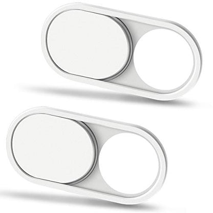 CloudValley Laptop Webcam Cover Slide, Metal 0.023 Inch Ultra-Thin White - color: White-2 Pcs