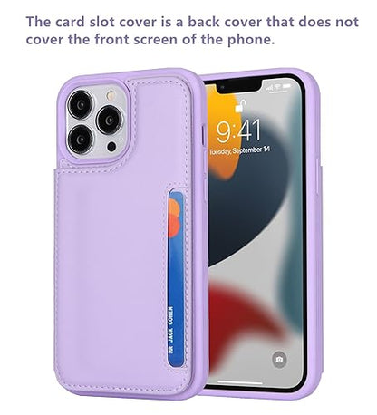 iCoverCase Compatible with iPhone 14 Pro Case with Card Holder, Wallet Case for Women Men RFID Blocking PU Leather Protective Phone Case 6.1 Inch (Light Purple) - color: Light Purple