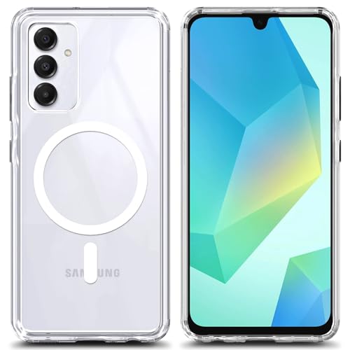 YZB Magnetic for Samsung Galaxy A36-5G Case, Clear | Compatible with MagSafe | Slim Fit Lightweight Shockproof, Military-Grade Protection, Yellowing Resistant Scratch-Resistant Back - color: Crystal Clear, size: Galaxy A36 5G