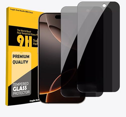 [2-Pack] Privacy Screen Protector Designed for iPhone 16 Pro Max Tempered Glass 6.9 Inch, Anti Spy, No Bubbles, Anti Scratch,Case Friendly Full Screen Coverage Tempered Glass