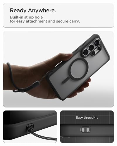 Spigen for Galaxy S26 Ultra Case, Ultra Hybrid MagFit [Anti-Yellowing] [Compatible with MagSafe] [Fast Wireless Charging] - Matte Black - color: Matte Black, size: Galaxy S26 Ultra