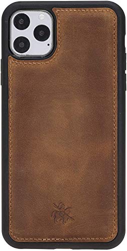 Venito Lucca Leather Case Compatible with iPhone 11 Pro Max (6.5inch) – Extra Secure with Padded Back Cover - Antique Brown - color: Antique Brown, size: iPhone 11 Pro Max