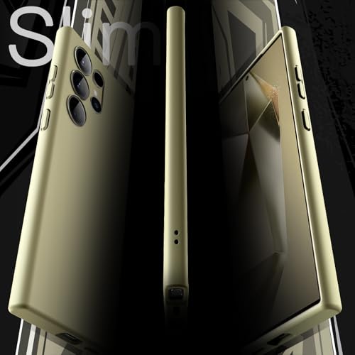 JETech Slim Case for Samsung Galaxy S24 Ultra, Titanium Yellow | Camera Lens Protection, Soft TPU Design, Matte Finish, Shockproof Protection - color: Titanium Yellow, size: S24 Ultra