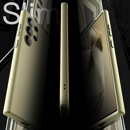 JETech Slim Case for Samsung Galaxy S24 Ultra, Titanium Yellow | Camera Lens Protection, Soft TPU Design, Matte Finish, Shockproof Protection - color: Titanium Yellow, size: S24 Ultra
