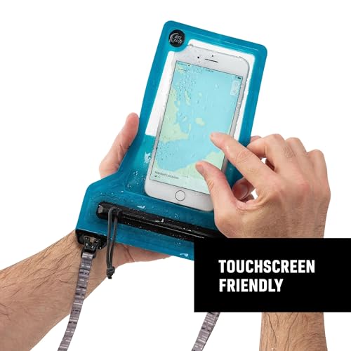 Nite IZE Runoff Waterproof Phone Pouch with Lanyard and TRU Zip - Waterproof Universal Cell Phone Pouch - Durable Beach & Poolside Accessories - Blue - color: Blue