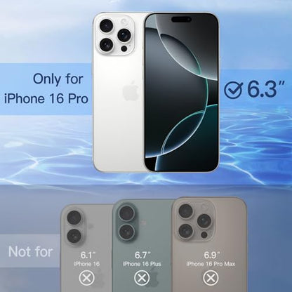 JETech Privacy Screen Protector for iPhone 16 Pro, 2+2 Pack - size: iPhone 16 Pro