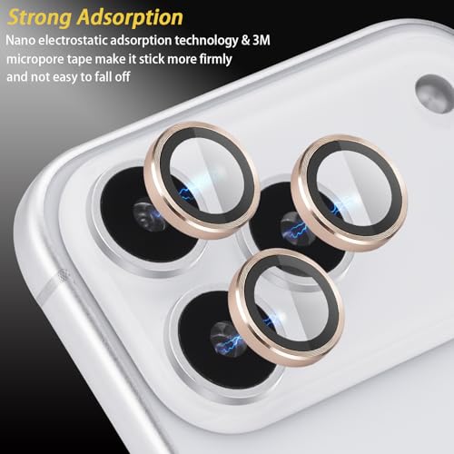 Camera Lens Protector for iPhone 17 Pro/17 Pro Max, Gold - color: Gold