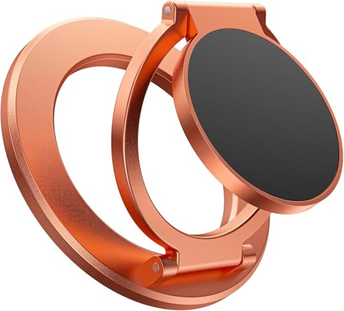 SUPERONE Dual-Side Magnetic Ring Holder, Phone Grip Stand for MagSafe - color: Cosmic Orange
