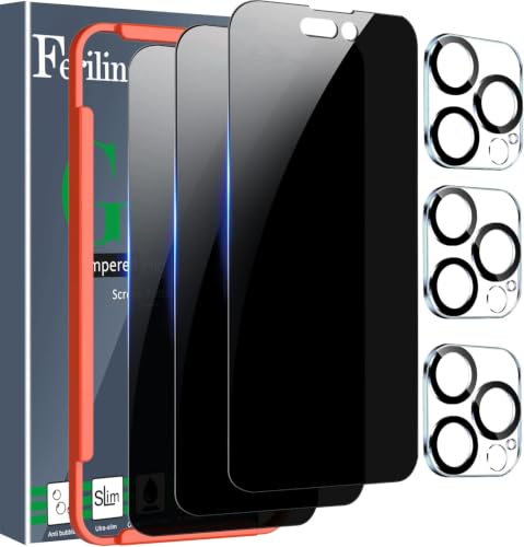 Ferilinso Privacy Screen Protector for iPhone 14 Pro Max, Tempered Glass - size: iPhone 14 Pro Max-6.7 IN