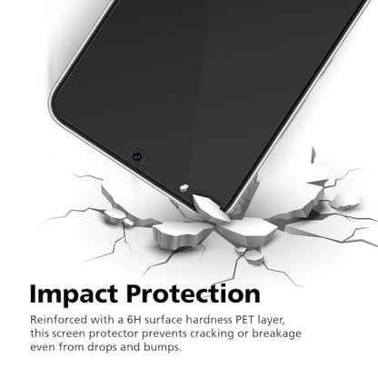 27° Privacy Screen Protector for Samsung Galaxy Galaxy A26 5G [2-PACK] 6H Anti-Spy PET Film, Scratch Resistant, Easy Installation w/ Alignment Jig * Galaxy A26 5G with optical fingerprint sensors do not support fingerprint unlocking with a privacy film on