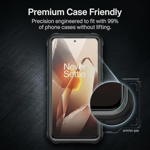 Didisky 2-Pack Tempered Glass Screen Protector for Oneplus 13, Supports Ultrasonic Fingerprint, with Easy Installation Frame, 3D Curved Full Coverage,9H Hardness, Case Friendly, HD Clear