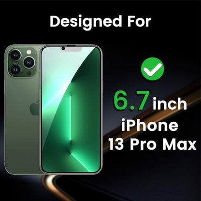 Romkasi 3 Pack Privacy Screen Protector for iPhone 13 Pro Max 6.7 Inch with 3 Pack Camera Lens Protector, Anti Spy Tempered Glass Film, Anti-Scratch, Touch Sensitive, Case Friendly - color: iPhone 13 Pro Max