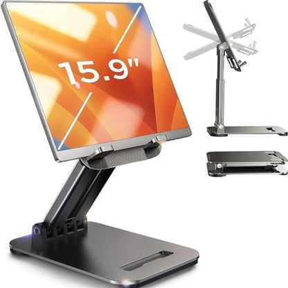 LISEN iPad Stand Tablet Holder for Desk, Kindle Accessories Stand for Apple - color: Black