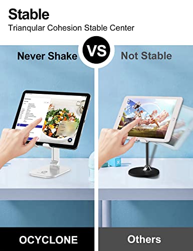 OCYCLONE Phone Stand for Desk, Foldable Cell Phone Stand Holder, White - color: White