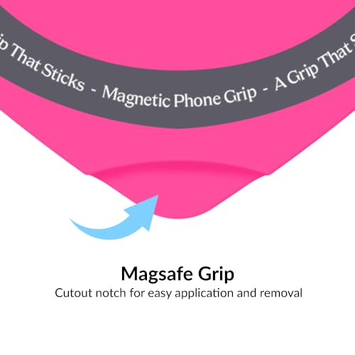 Velvet Caviar Suction Cup Phone Case Mount Compatible with MagSafe Devices Only - Magnetic Silicone Sticky Phone Grip Holder for iPhone Back of Phone - Mirror Gripper (Hot Pink Heart) - color: Hot Pink Heart