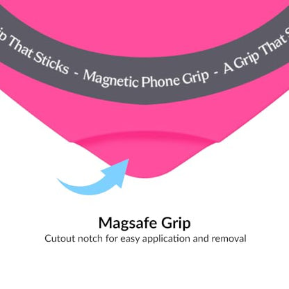 Velvet Caviar Suction Cup Phone Case Mount Compatible with MagSafe Devices Only - Magnetic Silicone Sticky Phone Grip Holder for iPhone Back of Phone - Mirror Gripper (Hot Pink Heart) - color: Hot Pink Heart