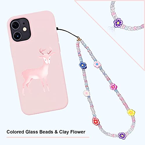 6PCS Beaded Phone Charms Strap Fruit Star Faux Pearl Rainbow Beads Phone Chains Beaded Lanyard for Camera Key Wallet Valentines Day Gifts for Her Women - style: Style6-5