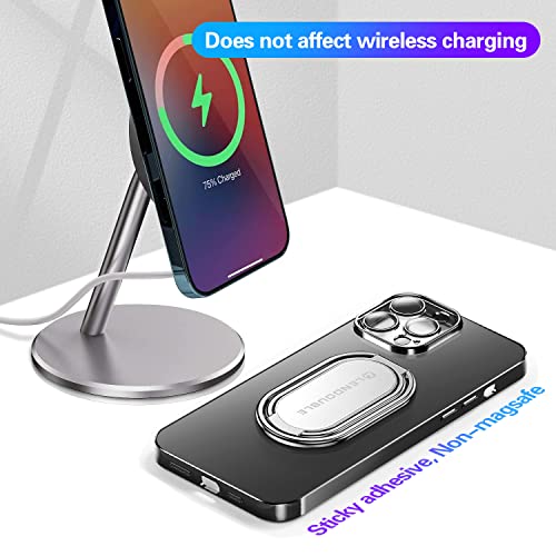 Phone Ring Holder Finger Kickstand, Foldable Cell Phone Stand, Silver - color: Adhesive- Silver