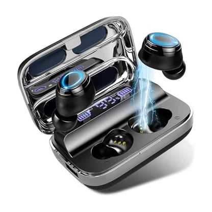 Ordtop Wireless Earbuds, 140Hrs Playtime Ear Buds 2026 New Bluetooth 5.3 Headphones 6D Stereo Bass with ENC Clear Call, IPX7 Waterproof Earphones for Sports/Working, in Ear Headphones for Android/iOS