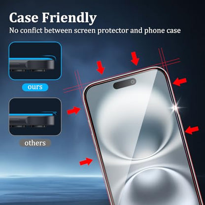 3 Pack Privacy Screen Protector for iPhone 17 - size: iPhone 17 3PCS