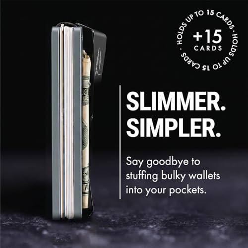 Mountain Voyage Minimalist Wallet for Men - Slim RFID Wallet, Scratch Resistant, Credit Card Holder & Money Clip, Easily Removable Money & Cards (Matte Grey) - color: Matte Grey