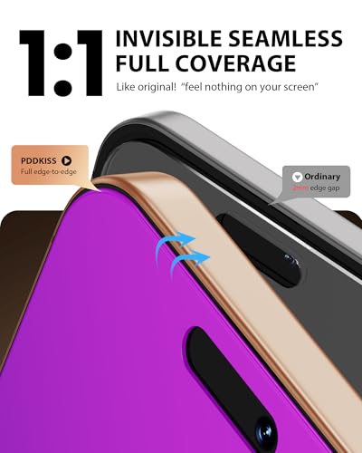 PDDKISS 2 Pack Privacy Screen Protector for iPhone 17 - size: for iPhone 17 - 6.3 Inch Purple