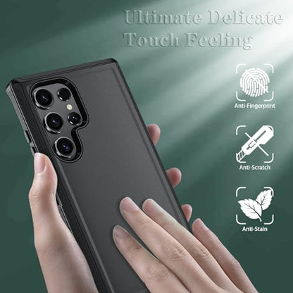 ONOLA Compatible with Samsung Galaxy S24 Ultra Case with HD Screen Protector, Heavy Duty Shockproof & Dropproof 3-Layer Cover Phone Case,Black - color: Black, size: Galaxy S24 Ultra 6.8"