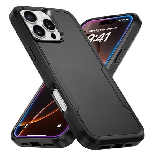 Designed for iPhone 16 Pro Case Black, Heavy Duty Protection Shockproof Anti-Scratch Cover Phone Case for iPhone 16 Pro 6.3 inch - color: Black, size: for iPhone 16 Pro