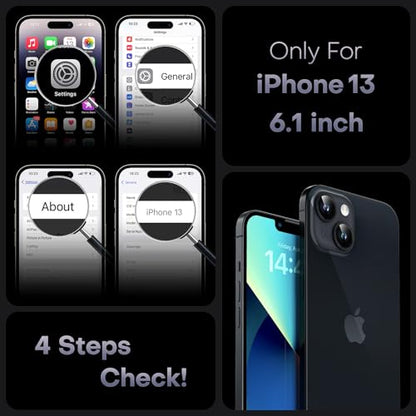 TOCOL Magnetic for iPhone 13 Case, Upgraded Full Camera Protection, Compatible with Magsafe, Drop Protection, Translucent Matte Back Bumper Phone Cover 6.1-Inch (Black) - color: Matte Black, size: Iphone 13