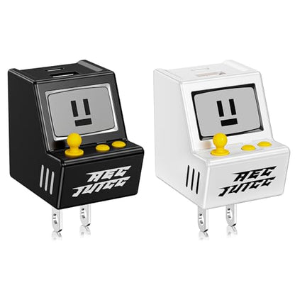 Aolcev for iPhone Charger 2 in 1 Dual USB A USB C Charger Block 2PCS 30W - color: Black+White