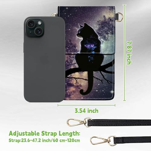 Small Crossbody Bags with Adjustable Shoulder Strap - color: Cat Nebula