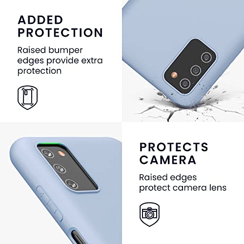 kwmobile Case Compatible with Samsung Galaxy A03s Case - Soft Slim Protective TPU Silicone Cover - Light Blue Matte - color: light blue matte