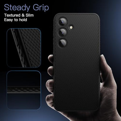 JETech Grip Case for Samsung Galaxy S24, Black | Ergonomic Hold, Camera Lens Protection, Soft TPU Design, Shockproof Protection - color: Black, size: S24