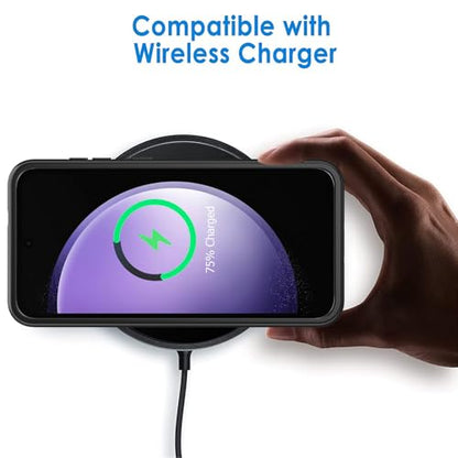Battery Case for Galaxy S23 FE,Upgraded 12000mAh High Capacity Rechargeable Portable Protective Extended Charger Case Wireless Charging Compatible with S23 FE(6.4 inch) Charging Case & Carplay Black - size: Galaxy S23 FE