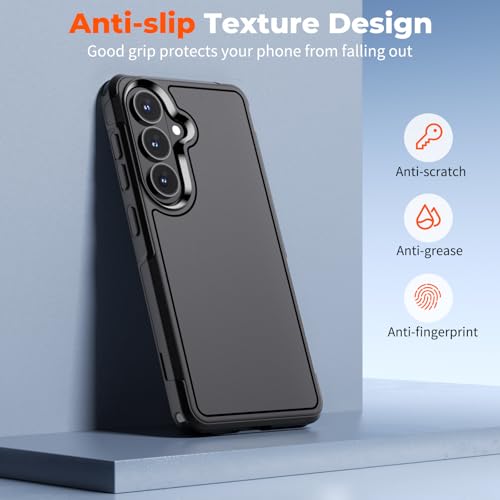 zapica Designed for Samsung Galaxy S26 Case, Black | Military Grade Drop Protection, Dual Layer Structure Design, Heavy Duty Shockproof Non-Slip Phone Cover - color: Black, size: Samsung Galaxy S26 6.3''