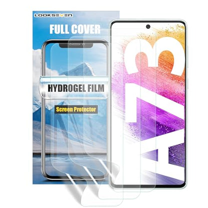 LOOKSEVEN 3 Pack Hydrogel Film For Samsung Galaxy A73 5G 6.7 inch - size: Galaxy A73 5G (6.7 inch)