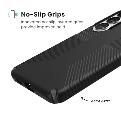 Speck Samsung Galaxy S26 Presidio2 Grip + Magnet Case - Black/Slate Grey - color: Black, size: Samsung Galaxy S26